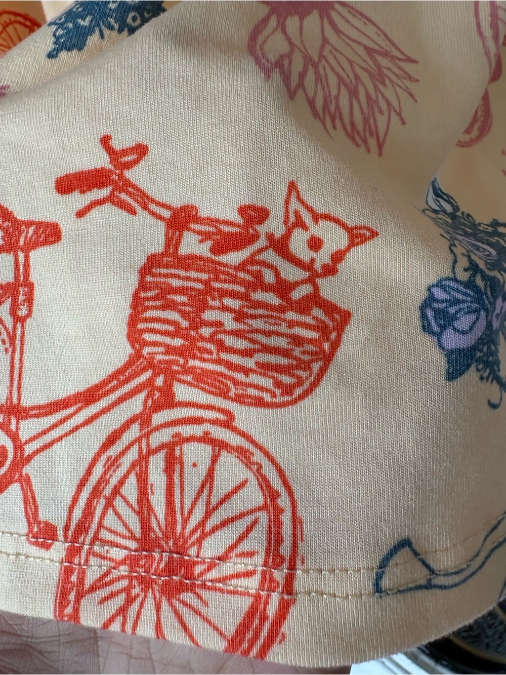 Lularoe rare spring print chihuahua bicycle gardening skirt women’s small unique